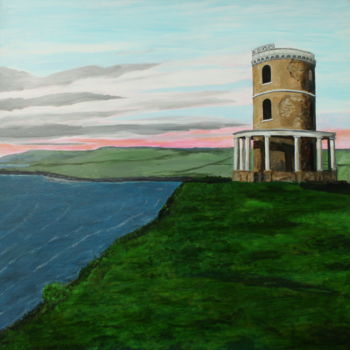 Painting titled "The Clavell Tower" by Robert Harris, Original Artwork, Oil