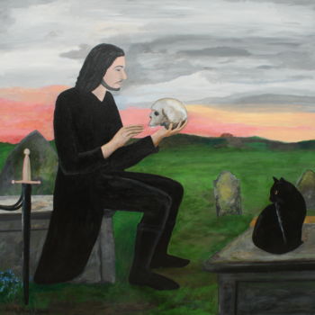 Painting titled "Hamlet 2" by Robert Harris, Original Artwork, Oil