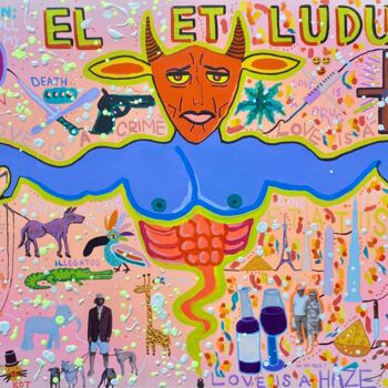 Pittura intitolato "El et Ludum" da Maxim Pritula, Opera d'arte originale, Olio
