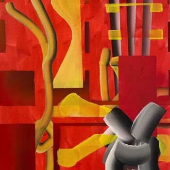 Pintura titulada "Violon d'Ingres" por Maxime Caldironi, Obra de arte original, Pigmentos Montado en Bastidor de camilla de…