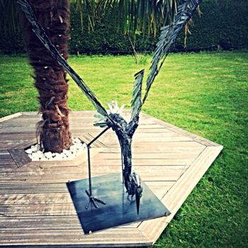 Sculpture titled "Le héron" by Madier, Original Artwork