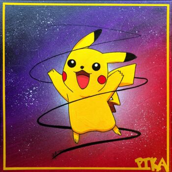 Картина под названием "Pokemon#1" - Maxime Mourer-Klein, Подлинное произведение искусства, Акрил Установлен на Деревянная ра…