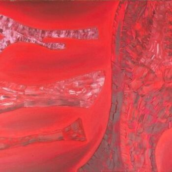 Peinture intitulée "rouge10_70x140.jpg" par Maxime Haja, Œuvre d'art originale