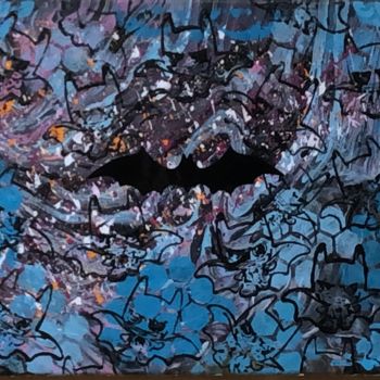 Pintura titulada "Überall Batman" por Maximilian Steines, Obra de arte original, Acrílico