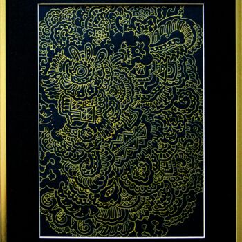 Drawing titled "gold road" by Maximilien Dhumerelle (Max Dhum), Original Artwork, Marker