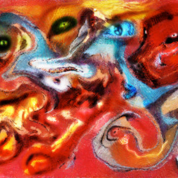 Peinture intitulée "3 is One" par Max Kcm, Œuvre d'art originale, Autre