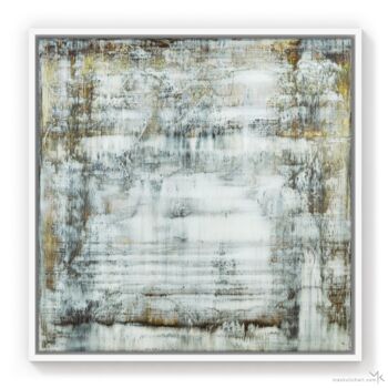Painting titled "Milky Fabric" by Max Kulich, Original Artwork, Acrylic Mounted on Wood Stretcher frame
