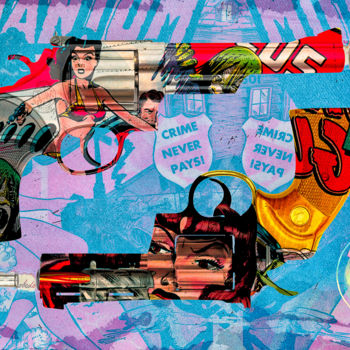 Arte digital titulada "Crime Never pays" por Maxl, Obra de arte original, Collages