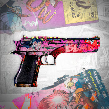 Digital Arts titled "Comics Gun" by Maxl, Original Artwork, Collages