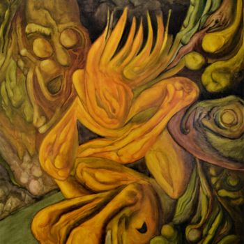 Peinture intitulée "L'agonie de Peter F…" par Max No, Œuvre d'art originale, Huile