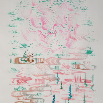 Peinture intitulée "Sumi-x1" par Max Padma, Œuvre d'art originale, Encre