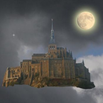 数字艺术 标题为“Mont Saint Michel” 由Max Parisot Du Lyaumont, 原创艺术品, 照片蒙太奇