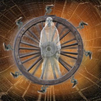 Arte digitale intitolato "la roue" da Max Parisot Du Lyaumont, Opera d'arte originale, Fotomontaggio