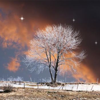 Arte digitale intitolato "Paysage Fantasmagor…" da Max Parisot Du Lyaumont, Opera d'arte originale, Fotomontaggio