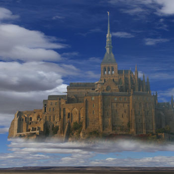 Цифровое искусство под названием "Le Mont Saint-Michel" - Max Parisot Du Lyaumont, Подлинное произведение искусства, Цифрова…