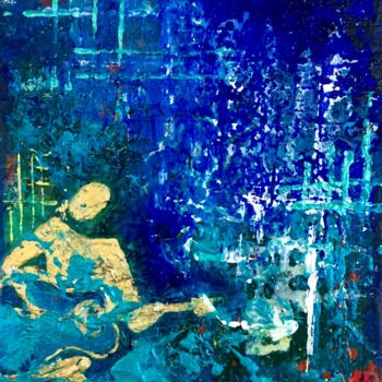 Malerei mit dem Titel "Like a creole guitar" von May Clemente, Original-Kunstwerk, Acryl