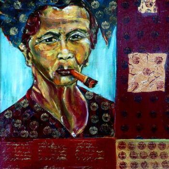 Peinture intitulée "la fumeuse de havan…" par Maya Arti, Œuvre d'art originale