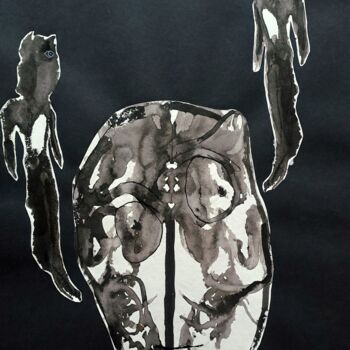Коллажи под названием "L'homme aux grandes…" - Maya Del Villar, Подлинное произведение искусства, Коллажи
