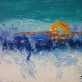 Картина под названием "Souvenir de la mer" - Maya Et Javi, Подлинное произведение искусства, Акрил Установлен на Деревянная…