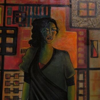 Malarstwo zatytułowany „Bombay” autorstwa Maya Ratovondrahona, Oryginalna praca, Olej