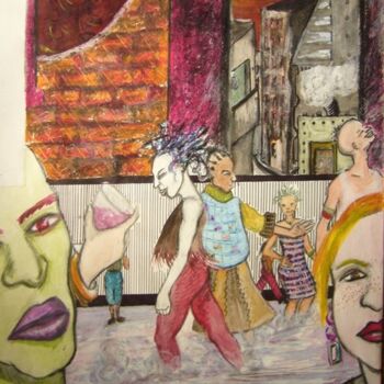 Pittura intitolato "Zombie" da Maya Ratovondrahona, Opera d'arte originale