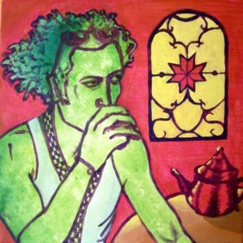 Malerei mit dem Titel "Moktar," von Maya Ratovondrahona, Original-Kunstwerk, Öl