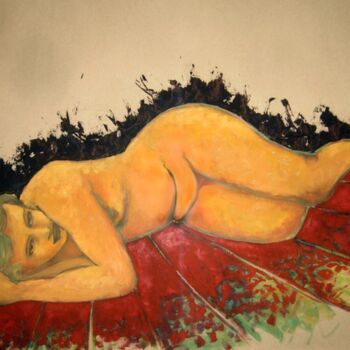 Painting titled "Provocation 2" by Maya Ratovondrahona, Original Artwork, Oil