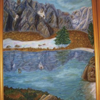 Pittura intitolato "Триптих 2- Татры в…" da Maiia Nepovinnova, Opera d'arte originale, Olio