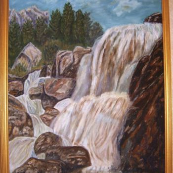 Картина под названием "Триптих 3- Татры в…" - Майя Неповиннова, Подлинное произведение искусства, Масло