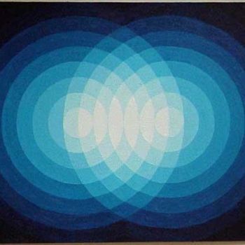 Pintura titulada "Dark Blue Double" por Maya Brassel, Obra de arte original, Oleo