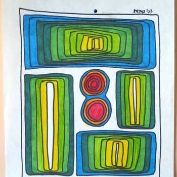 Zeichnungen mit dem Titel "Windowz 3" von Maya Brassel, Original-Kunstwerk