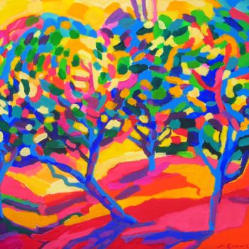 Malerei mit dem Titel "Colour infusion No 9" von Maja Grecic, Original-Kunstwerk, Acryl