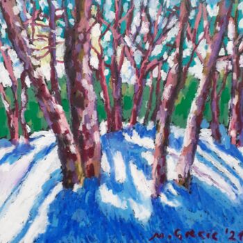 Disegno intitolato "Winter" da Maja Grecic, Opera d'arte originale, Pastello