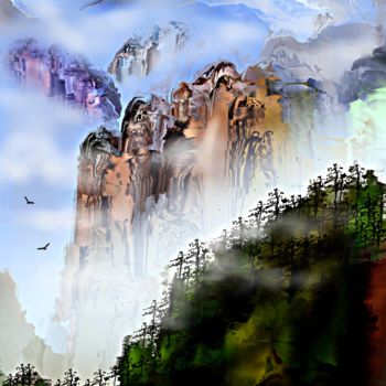 Peinture intitulée "风景" par Changli Ma, Œuvre d'art originale
