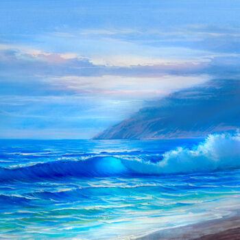 Painting titled "Ocean and sea...." by Maysen Mccomis, Original Artwork, Watercolor