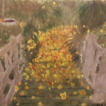 Painting titled "PUENTE  HACIA  LA T…" by Mayte Ayuso (Matete), Original Artwork, Watercolor