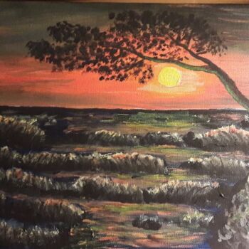 Painting titled "LA PLAYA" by Mayte Ayuso (Matete), Original Artwork, Acrylic