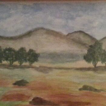 Painting titled "Valle Encantado" by Mayte Ayuso (Matete), Original Artwork, Watercolor