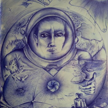 Desenho intitulada "Можно только предст…" por Igor Mazaletskiy, Obras de arte originais, Canetac de aerossol