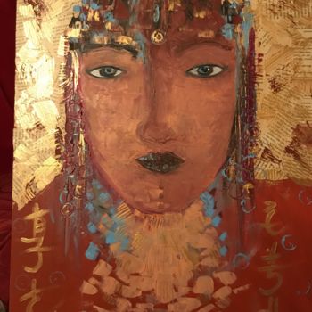 Painting titled "Little bouddha" by Nelly Mazaltarim, Original Artwork, Acrylic