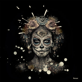 Artes digitais intitulada "Sugar Skull I" por Mazani, Obras de arte originais, Pintura digital