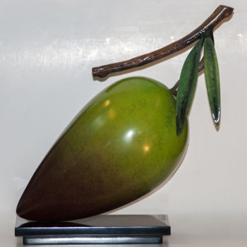 Sculpture intitulée "Petite Olive" par Mazel-Jalix, Œuvre d'art originale, Bronze