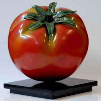 「Petite Tomate」というタイトルの彫刻 Mazel-Jalixによって, オリジナルのアートワーク, ブロンズ