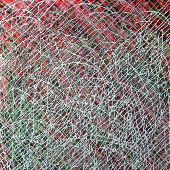 Painting titled "Herbes" by Marie-Laure Maze, Original Artwork, Acrylic