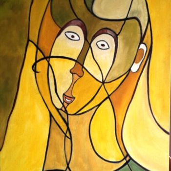 Painting titled "Ophélia" by Patricia Mazzeo, Original Artwork, Acrylic