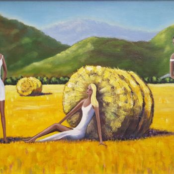 Painting titled "Messidor" by Marie Baudry (Marylene), Original Artwork, Oil