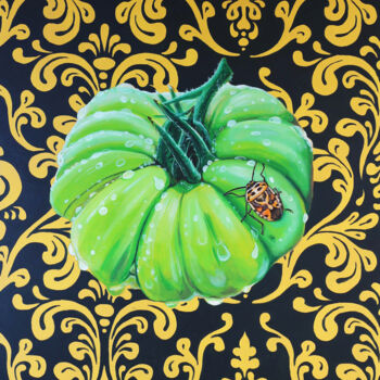 Peinture intitulée "pomodoro damascato" par Mbag Art Margherita Bobini Andrea Gritti, Œuvre d'art originale, Acrylique