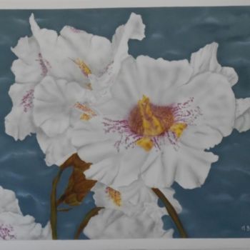 Painting titled "FLEUR DE CATALPAS" by M.Balestrie, Original Artwork