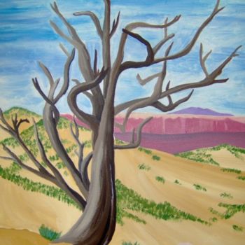 Painting titled "Garchen's Tree" by Mary Beth Dolan, Original Artwork, Oil