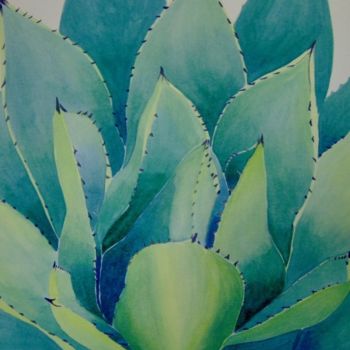 Painting titled "Agave Dreams" by Mary Beth Dolan, Original Artwork, Oil